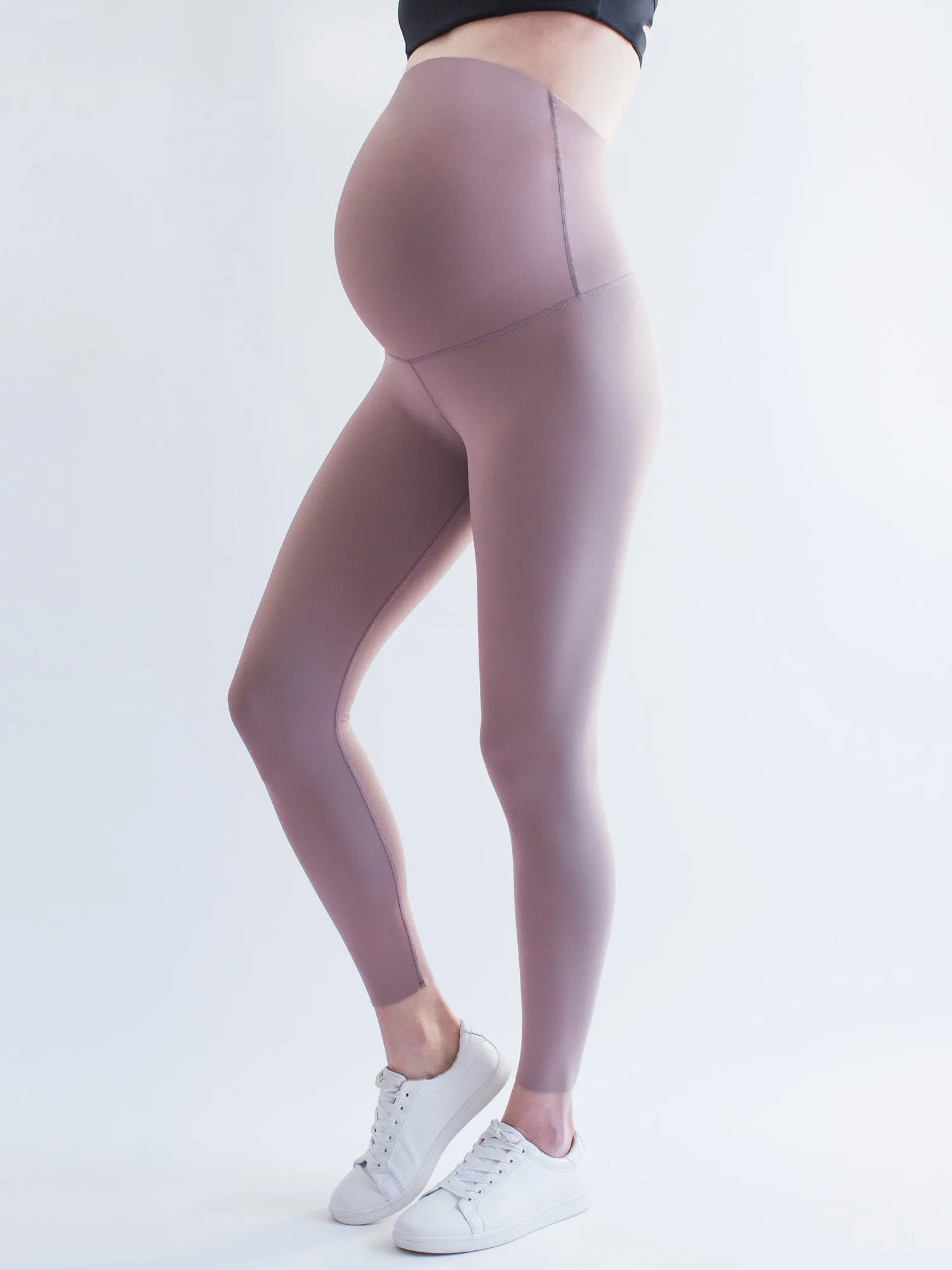 OVER THE BUMP MATERNITY SHAPE PANTS, ASH MAUVE