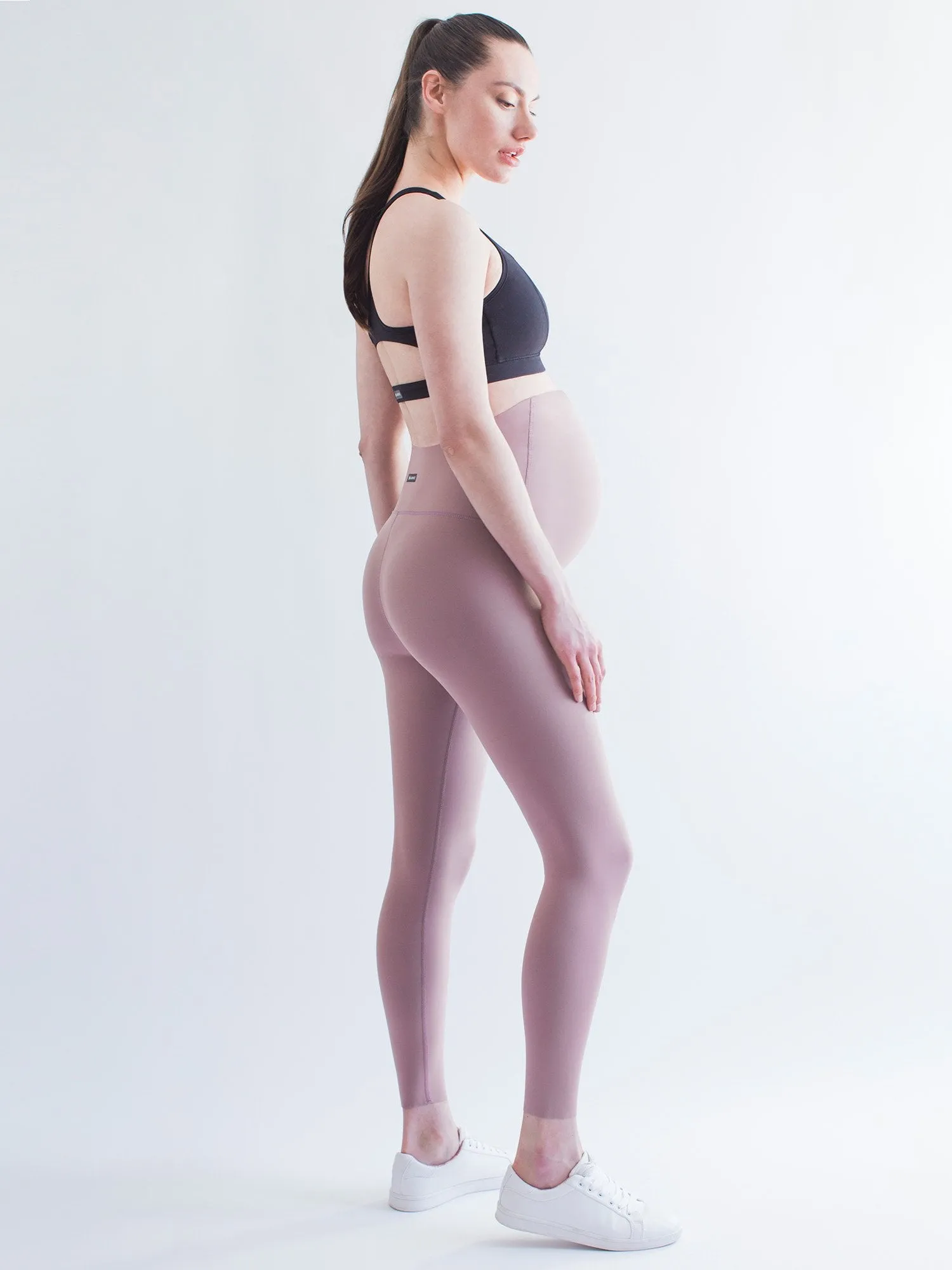 OVER THE BUMP MATERNITY SHAPE PANTS, ASH MAUVE
