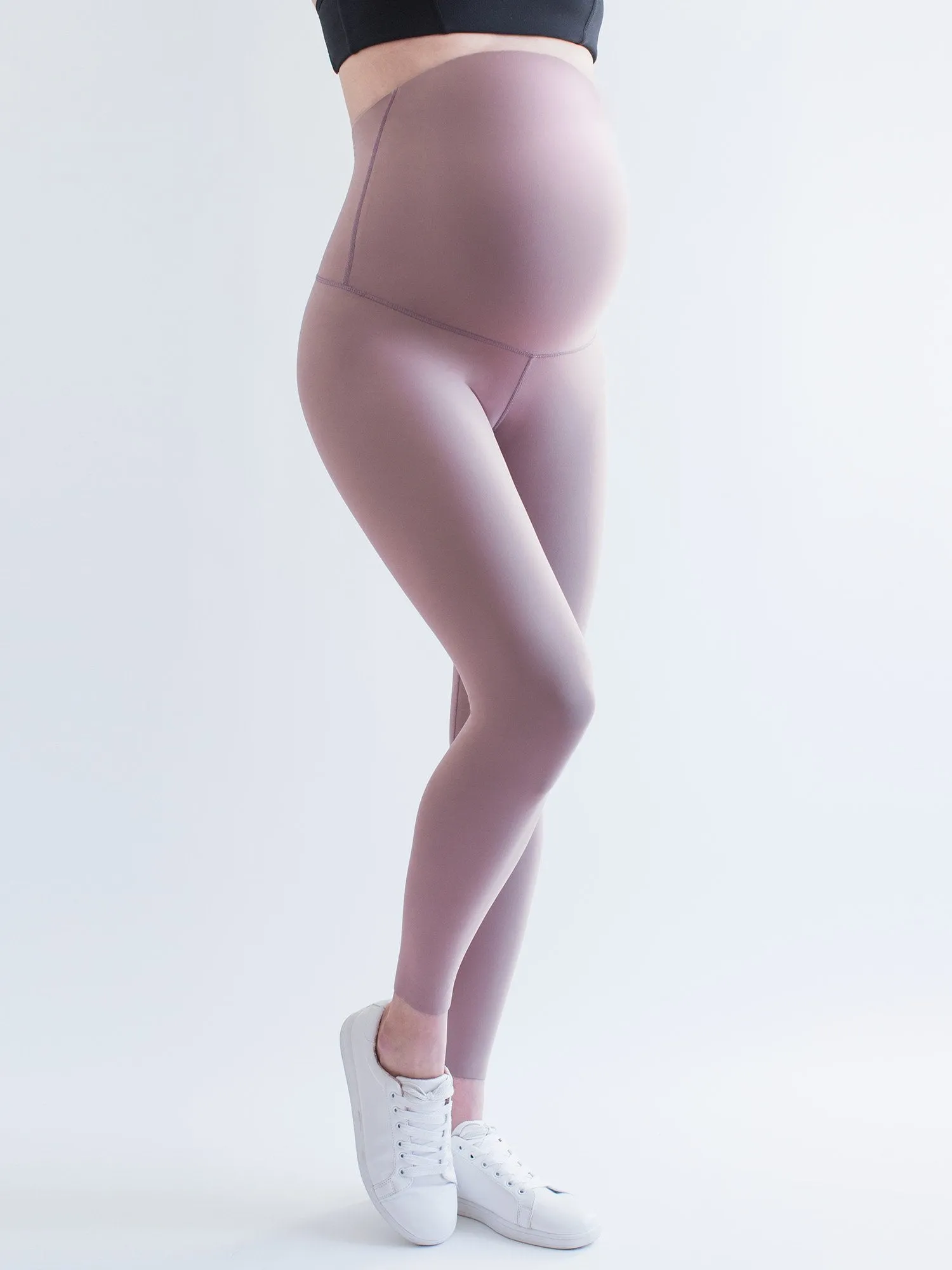 OVER THE BUMP MATERNITY SHAPE PANTS, ASH MAUVE