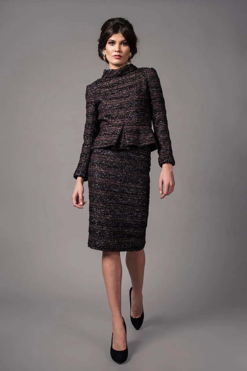 Peplum skirt suit - Tweed