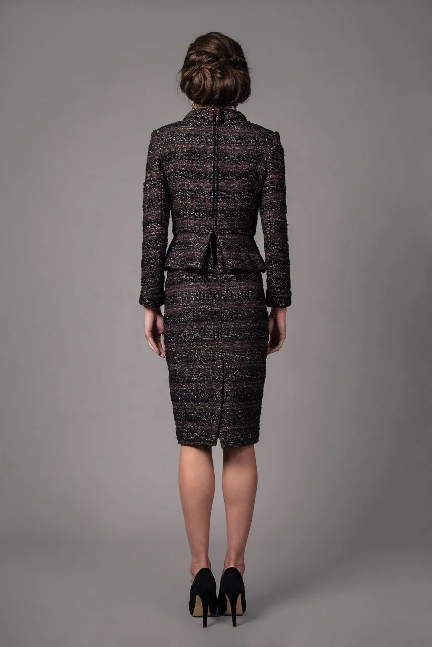 Peplum skirt suit - Tweed