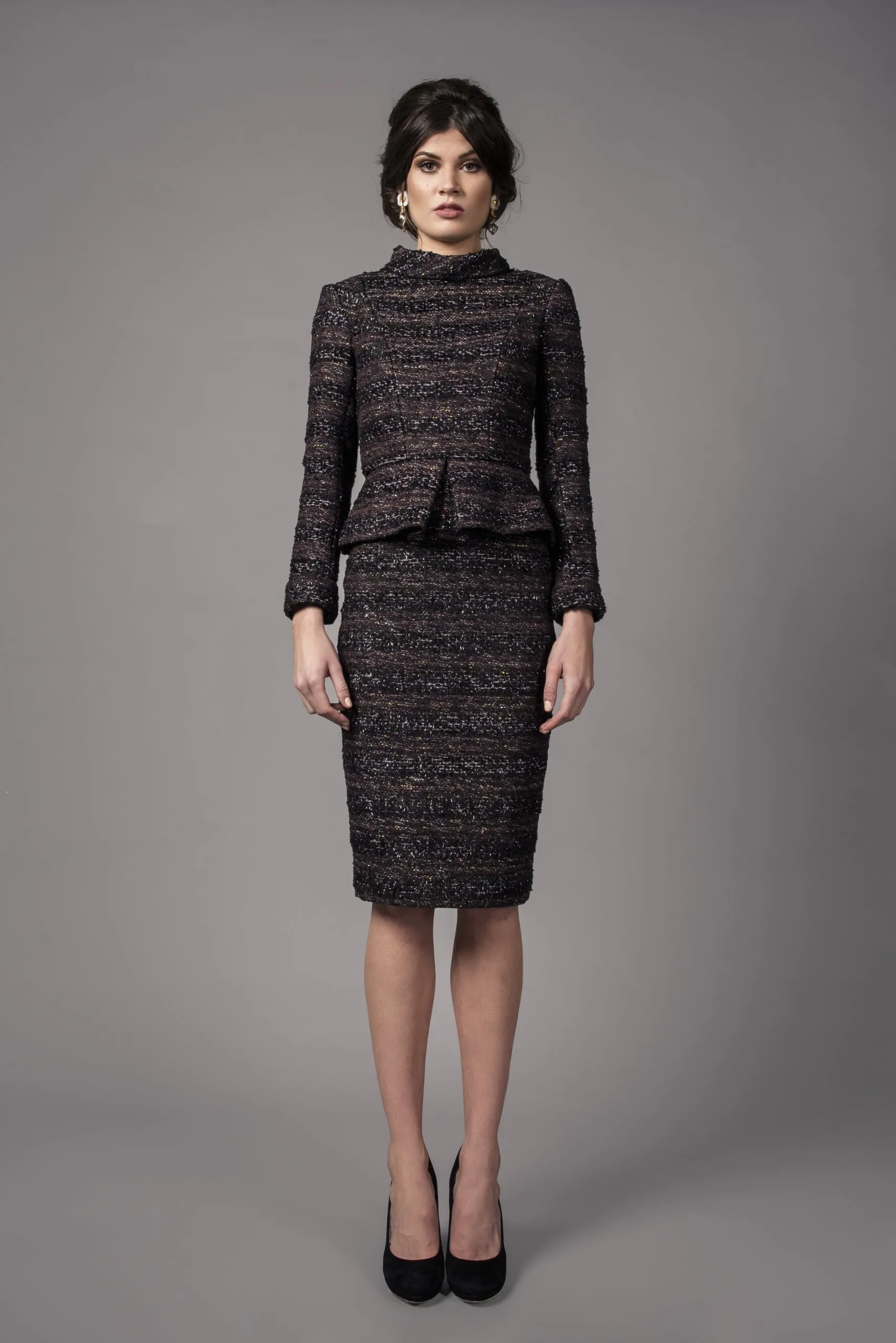 Peplum skirt suit - Tweed