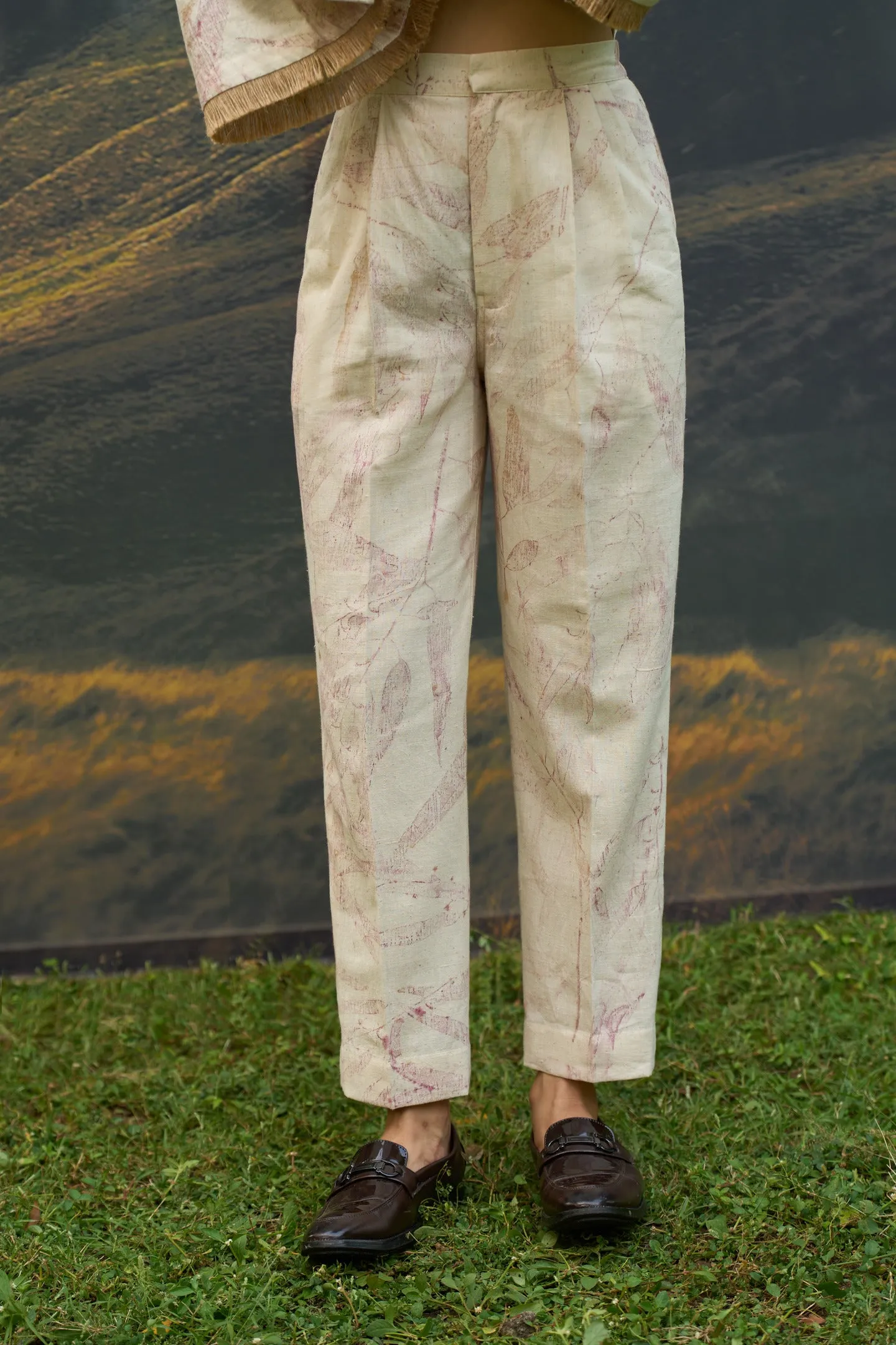 Pink Foliage Kurta & Pants Set