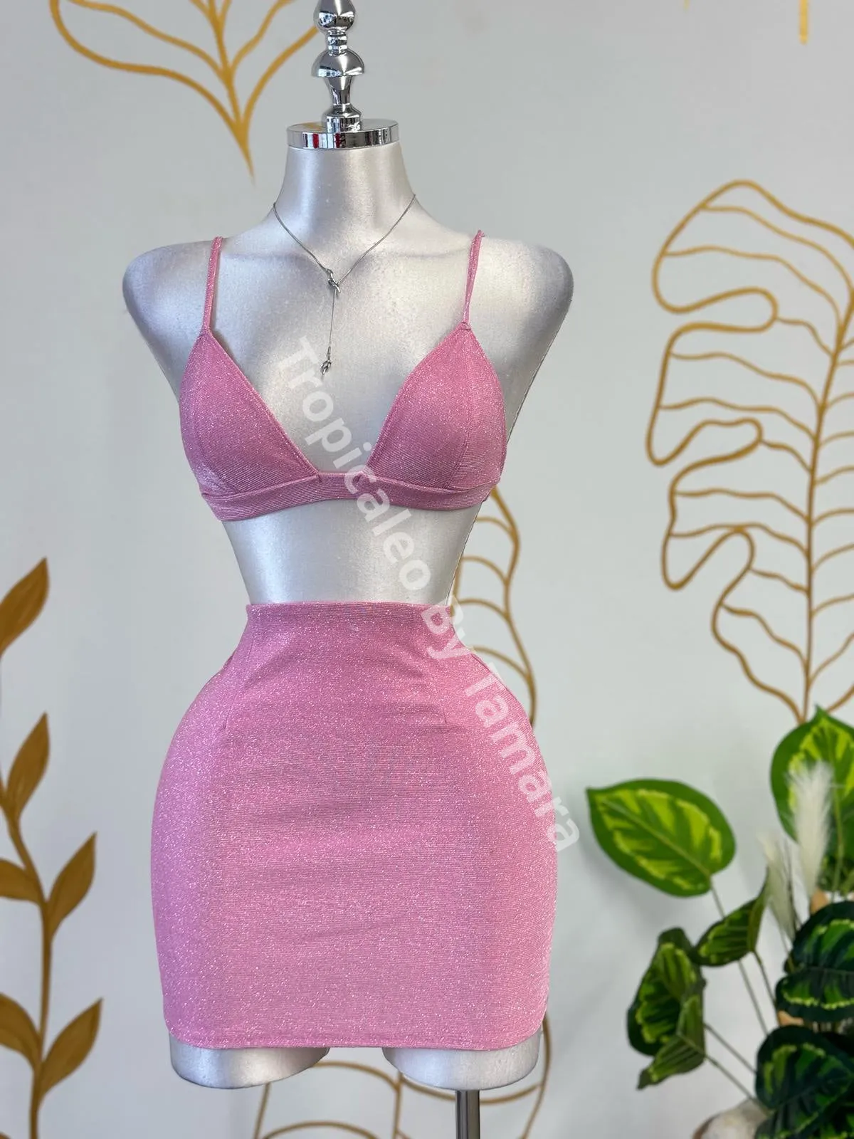 Pink Sparkle Two-Piece Set