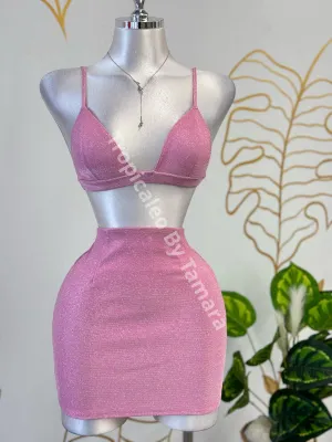 Pink Sparkle Two-Piece Set