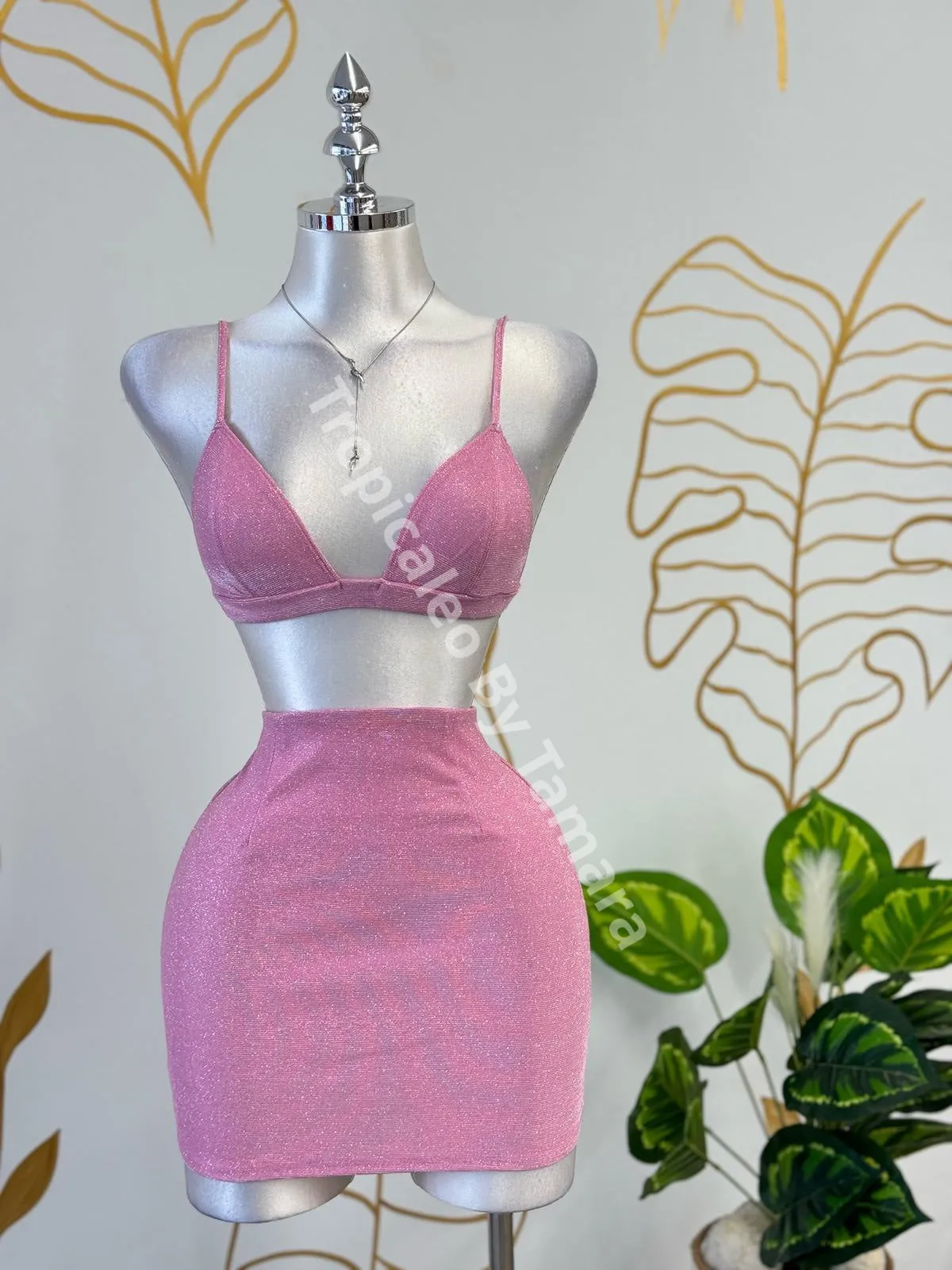 Pink Sparkle Two-Piece Set