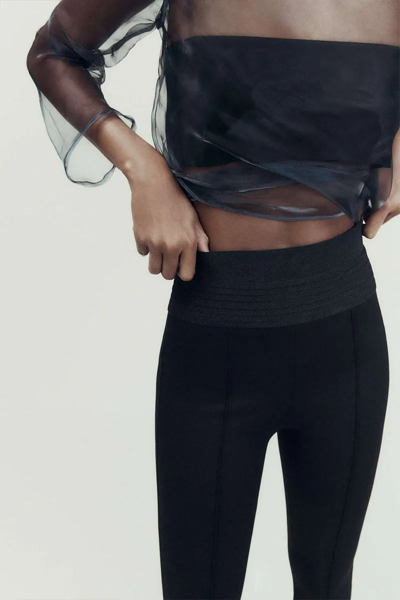 PK667 Basic High Waist Slimming Pants