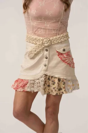 Playful Patchwork Mini Skirt