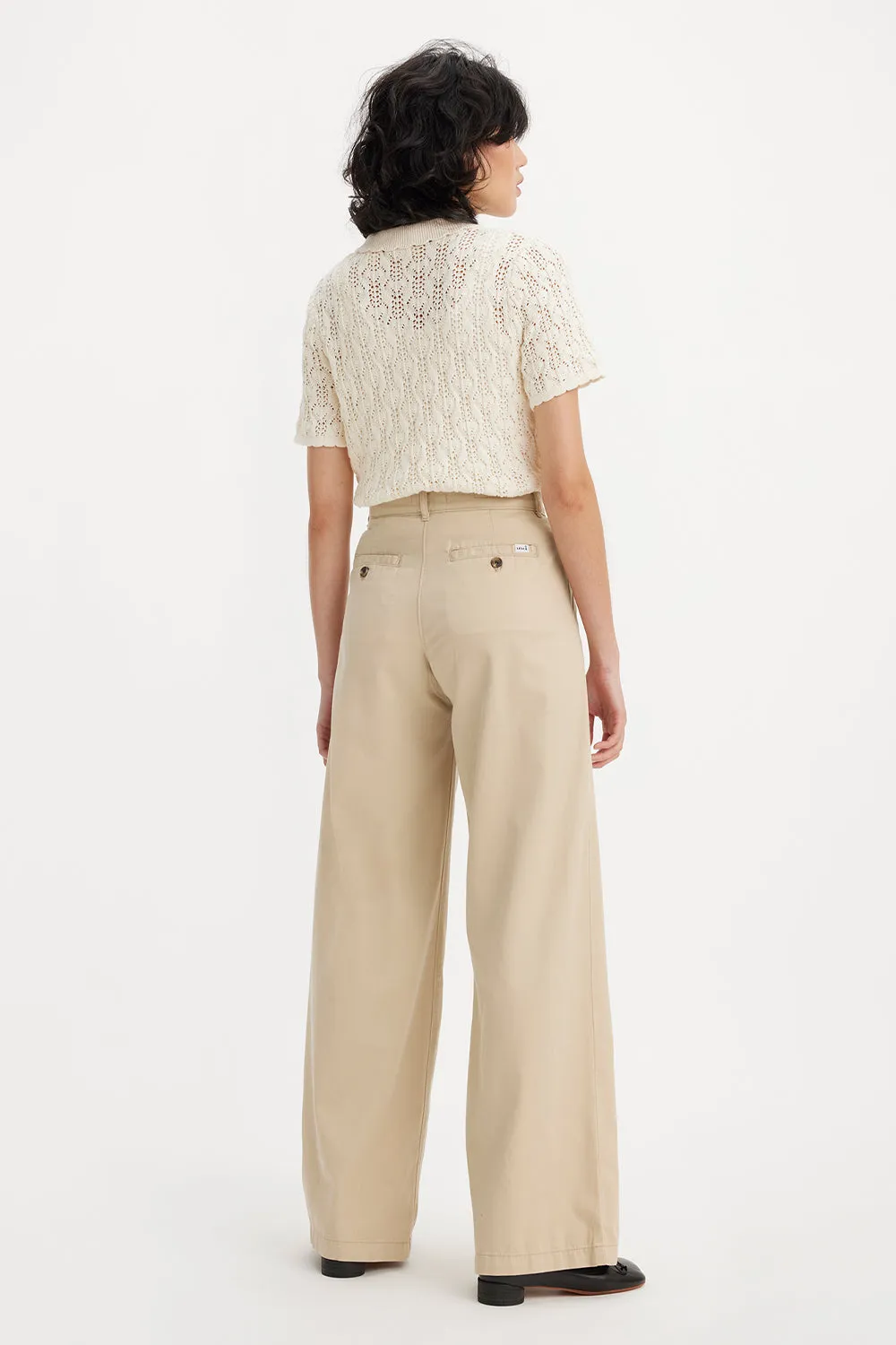 Pleated Wide-Leg Trousers Safari