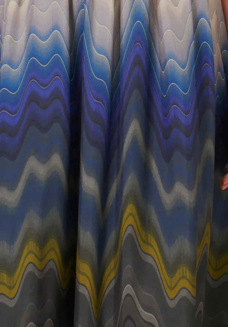 Pol Clothing - Cecelia Silk Skirt - Cecelia Print