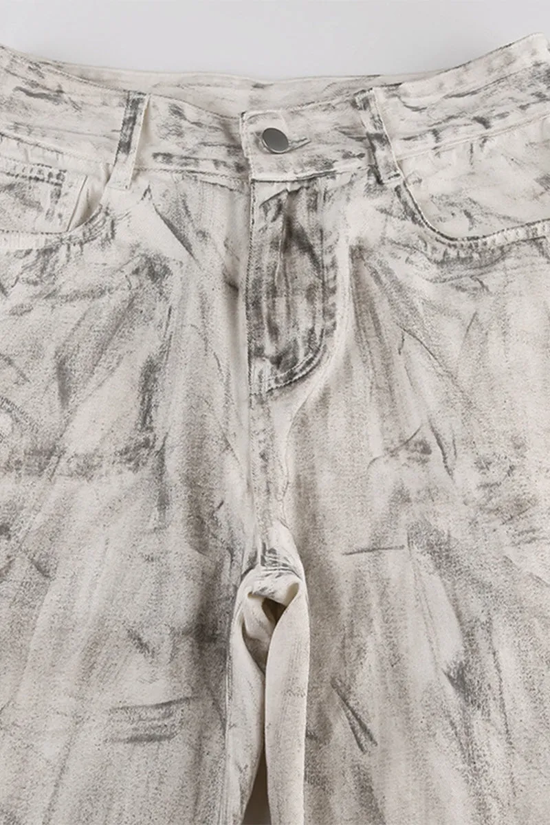 PQ3307 Tie Dye Denim Jeans