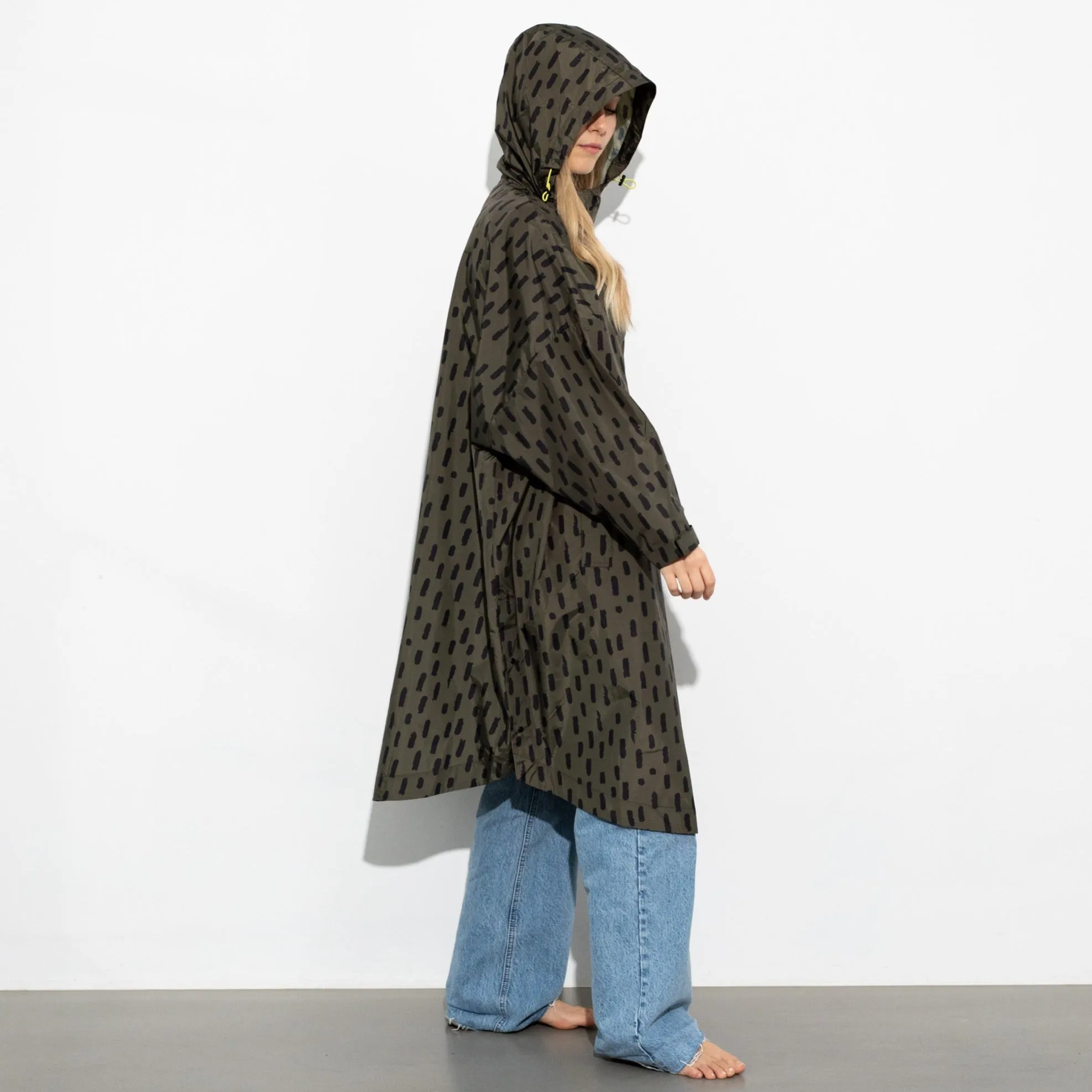 Raincoat drops olive/black