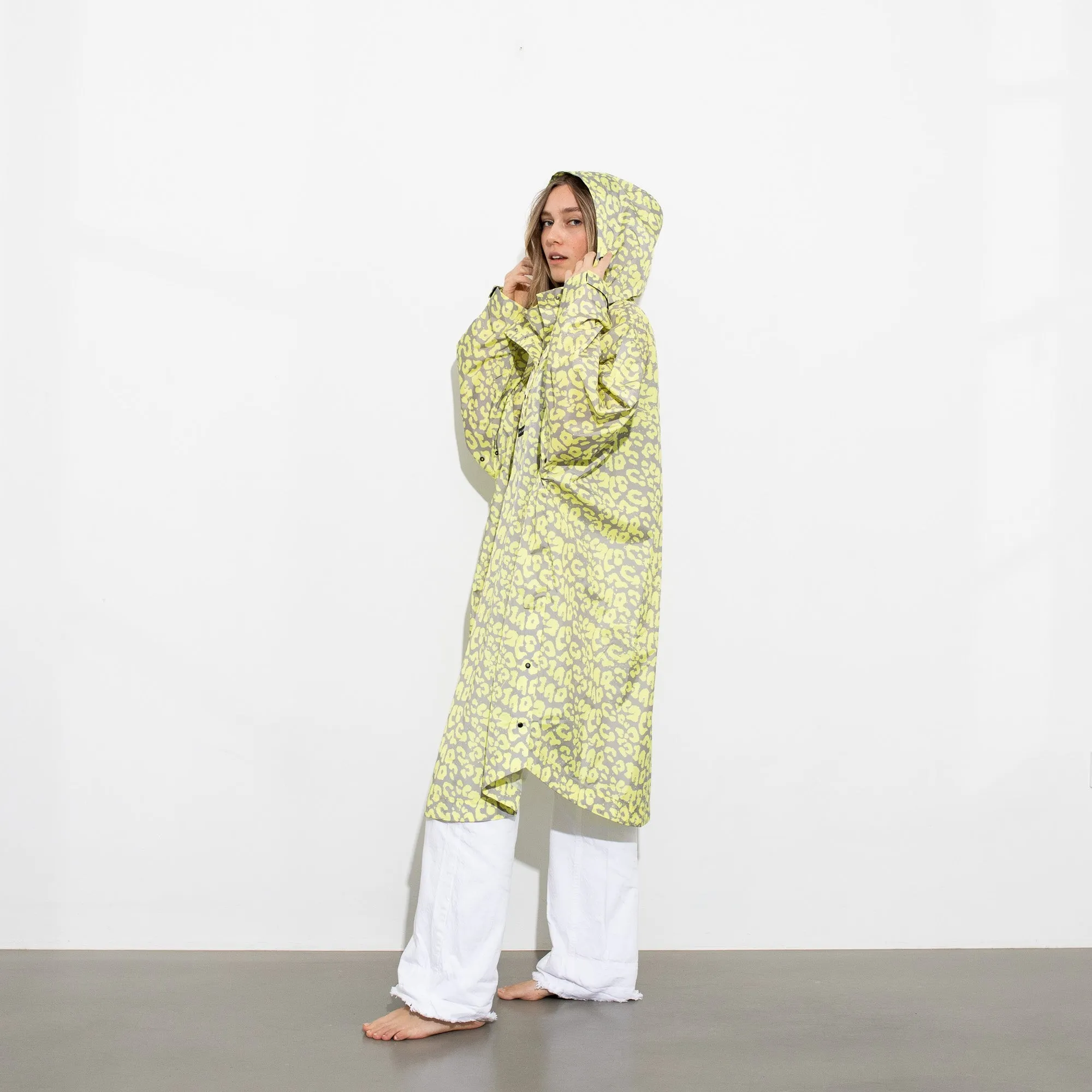 Raincoat leo splashes yellow/grey