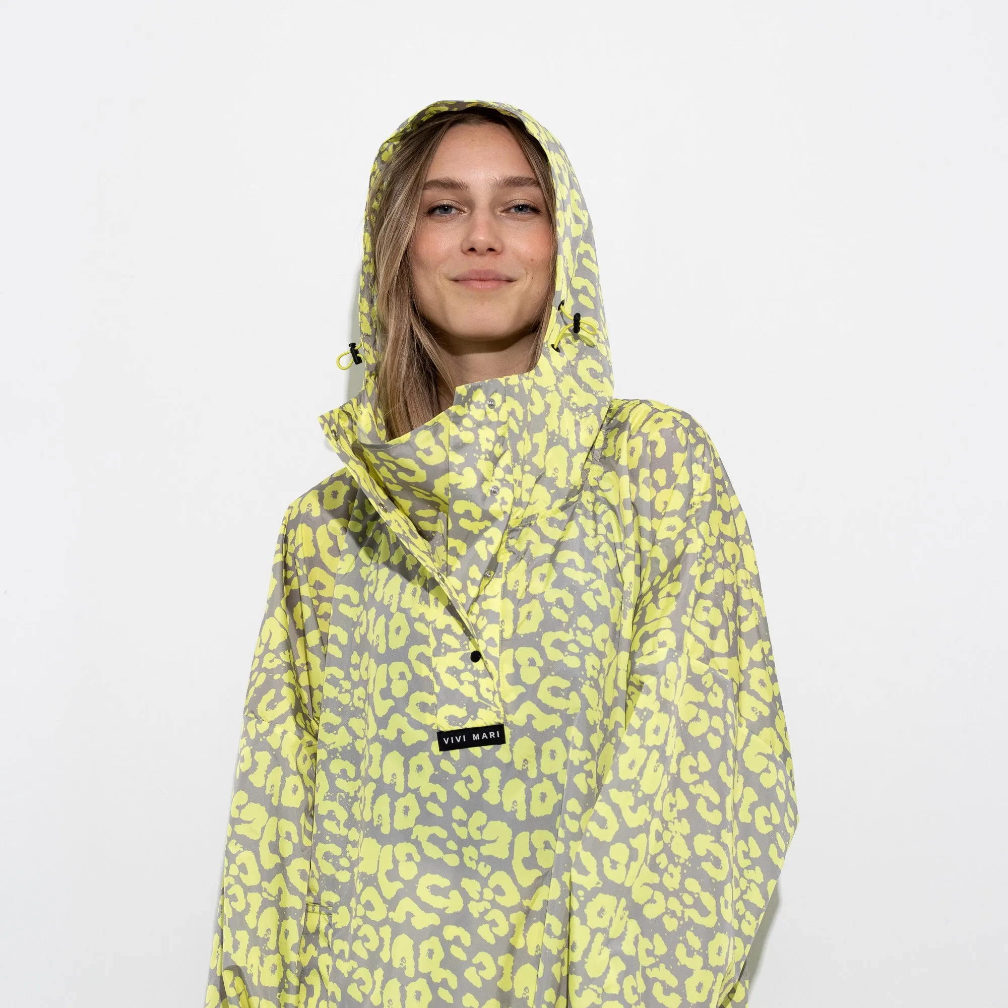 Raincoat leo splashes yellow/grey