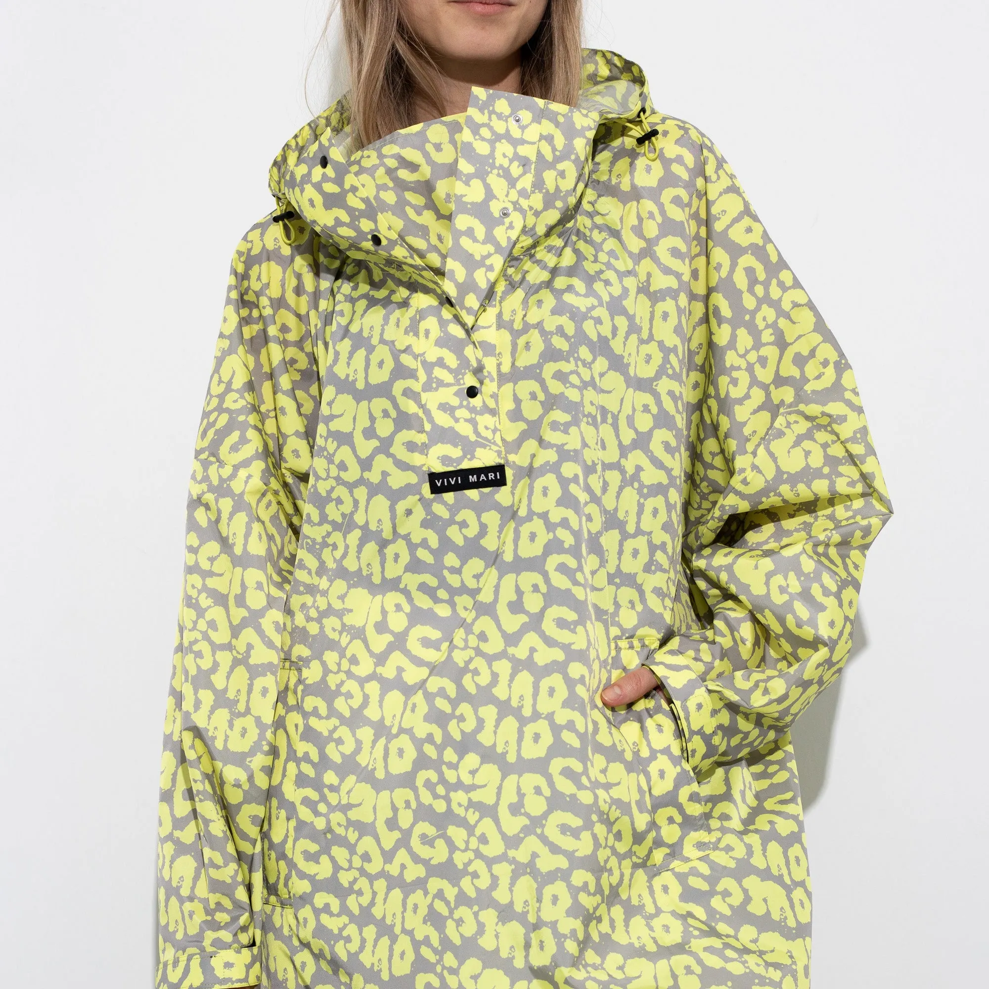 Raincoat leo splashes yellow/grey
