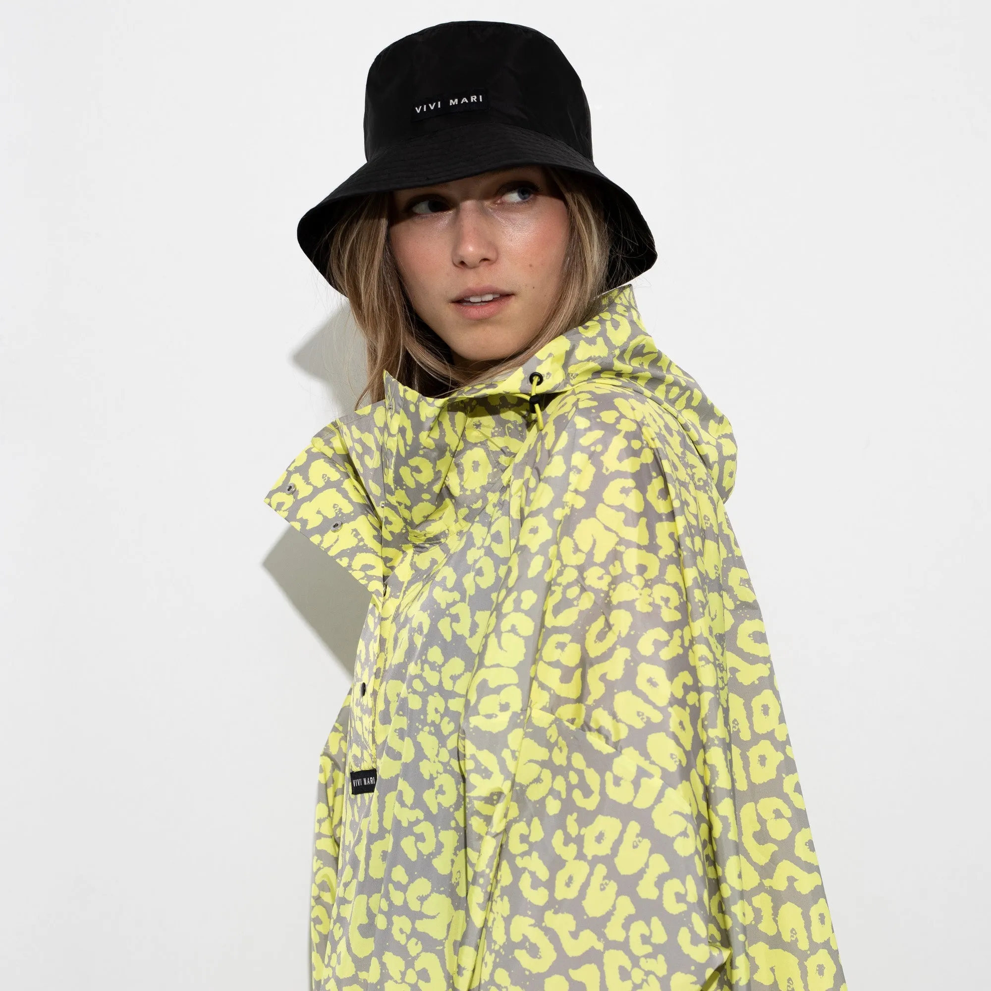 Raincoat leo splashes yellow/grey