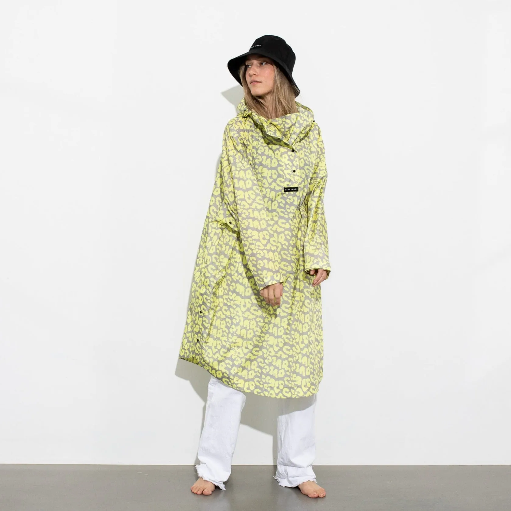 Raincoat leo splashes yellow/grey