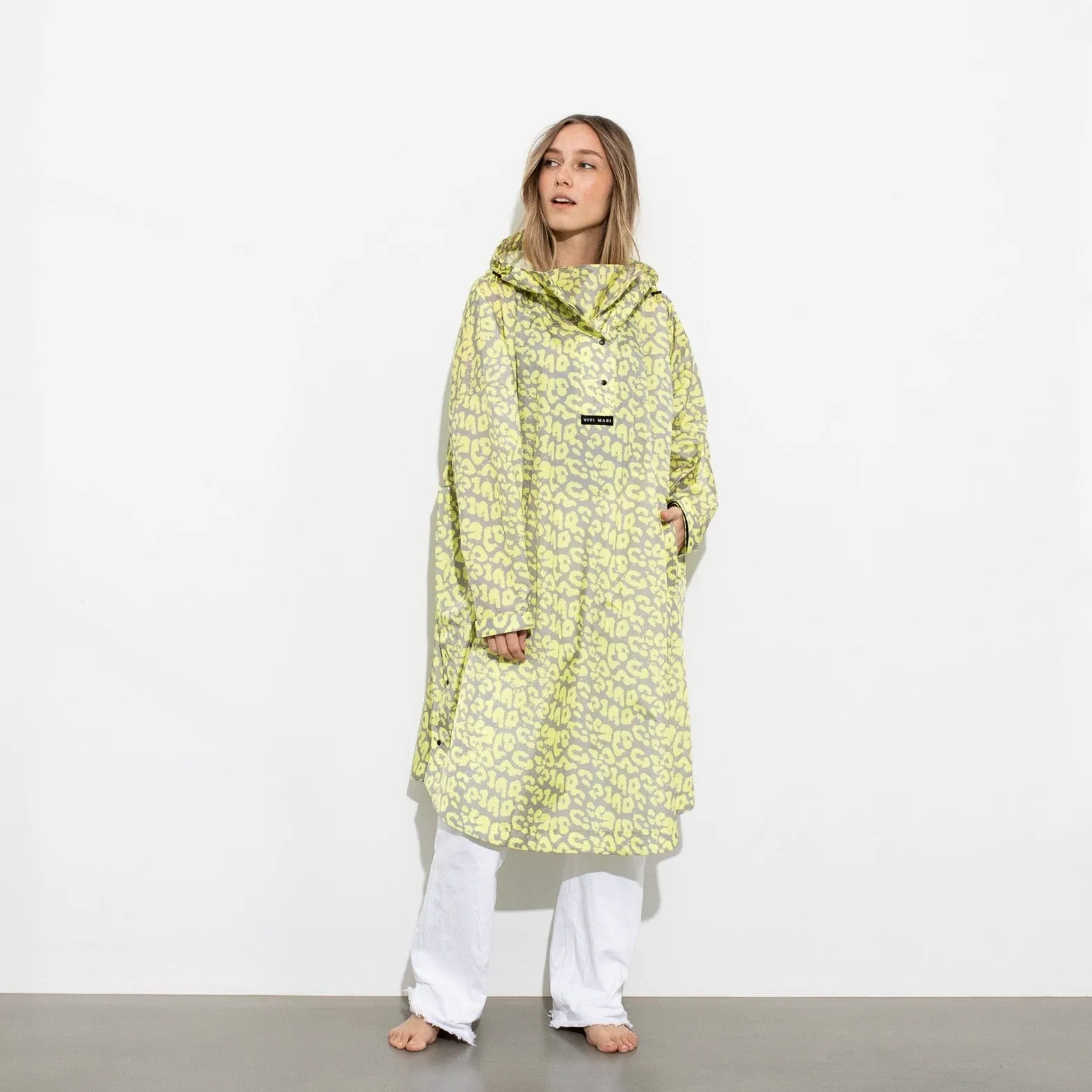 Raincoat leo splashes yellow/grey