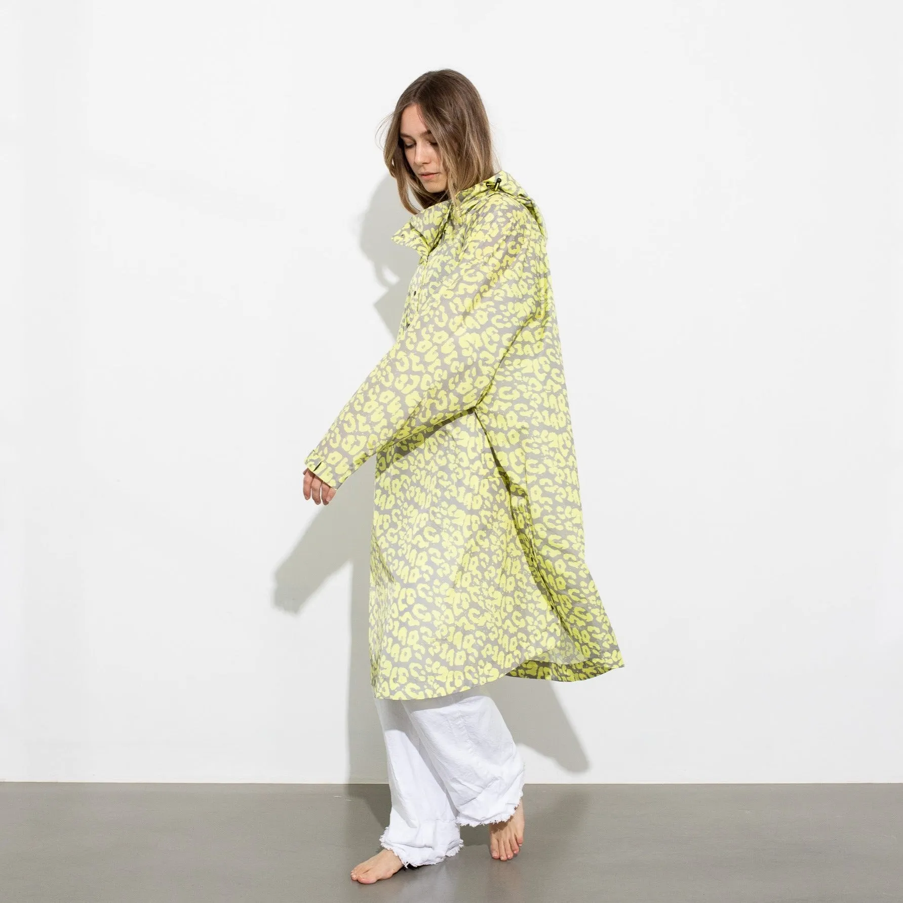 Raincoat leo splashes yellow/grey