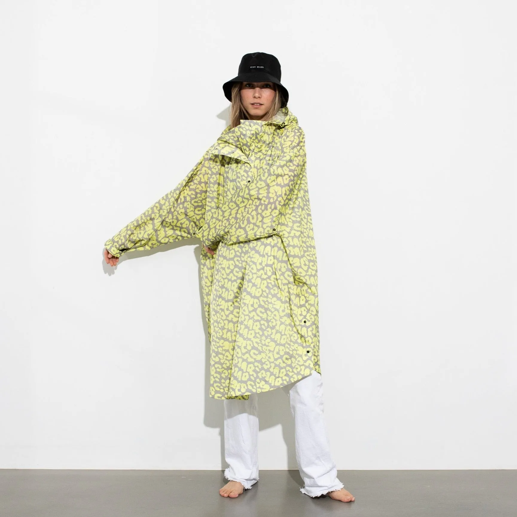 Raincoat leo splashes yellow/grey