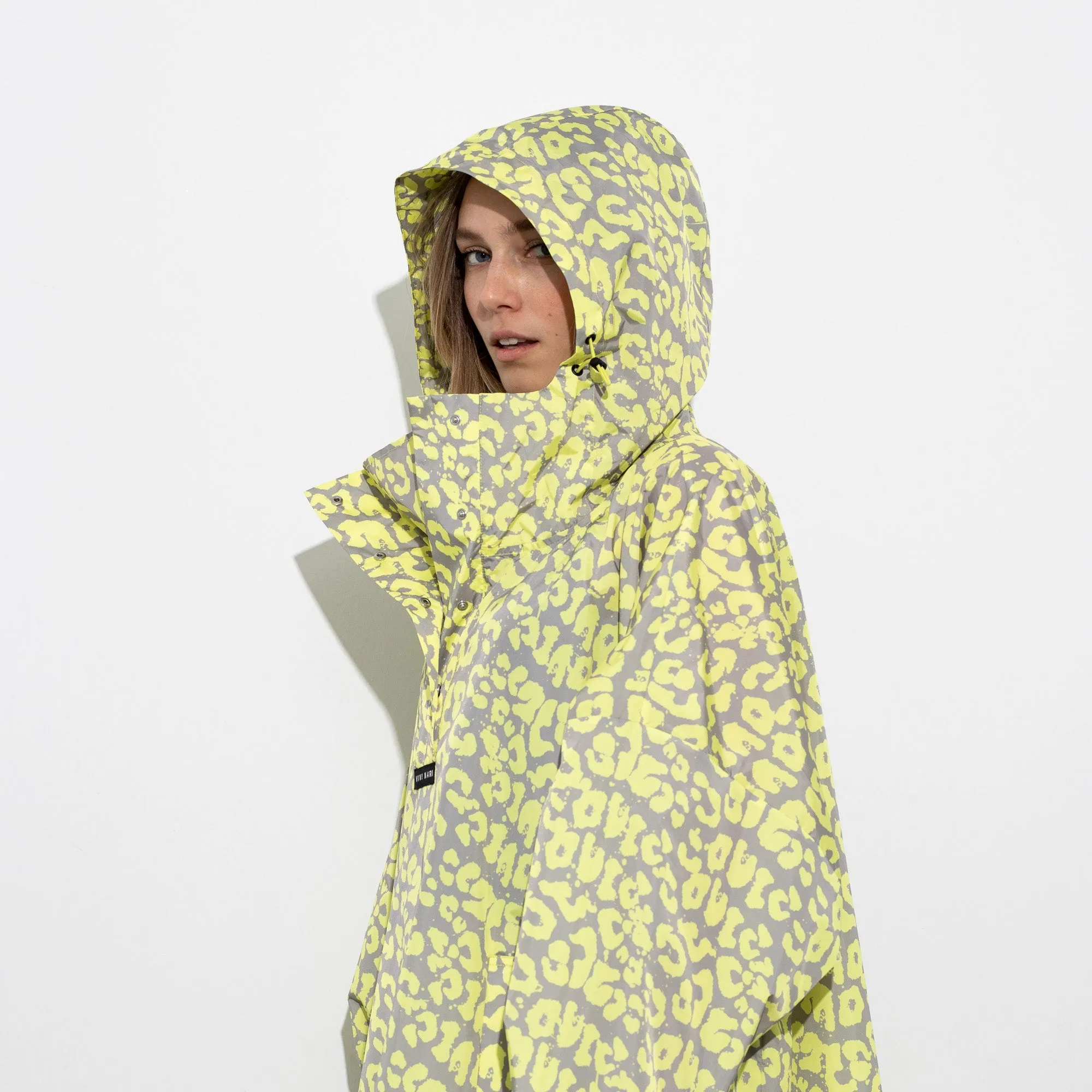 Raincoat leo splashes yellow/grey