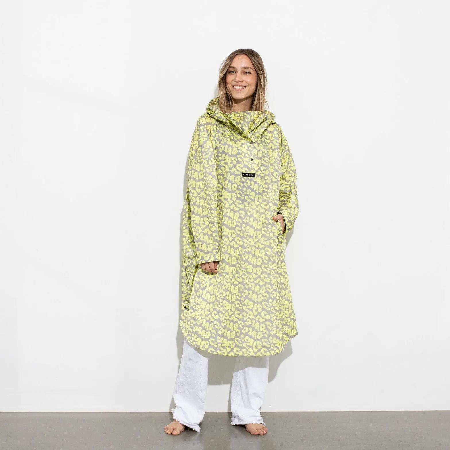 Raincoat leo splashes yellow/grey