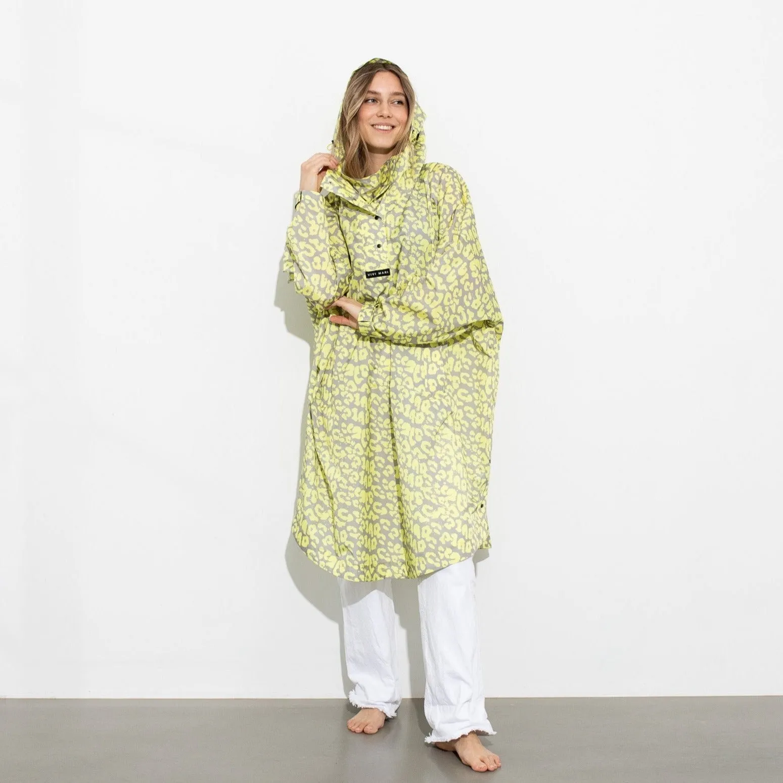 Raincoat leo splashes yellow/grey