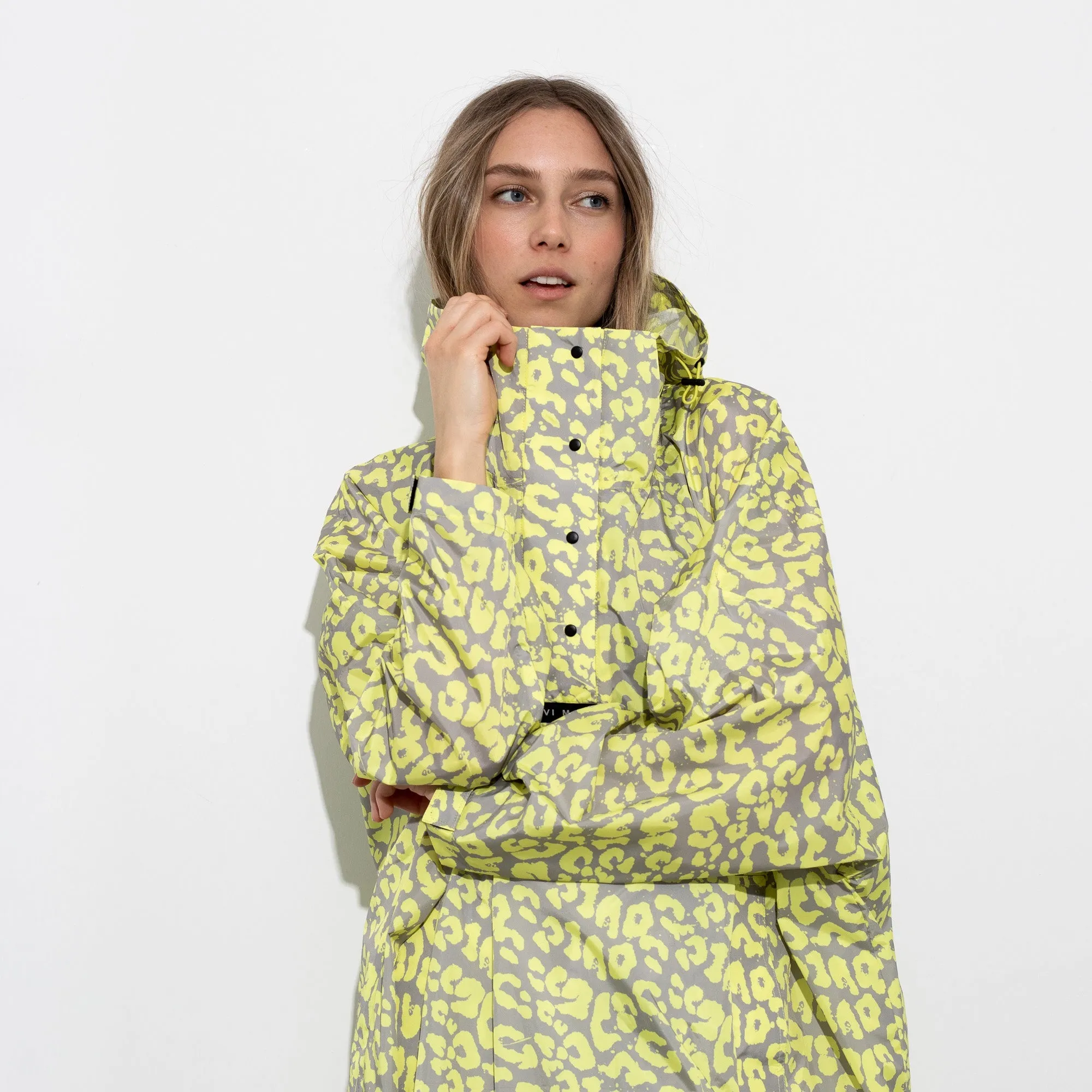 Raincoat leo splashes yellow/grey