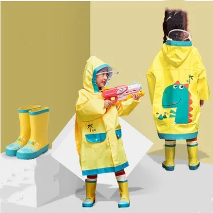 Raincoats for children with large brim