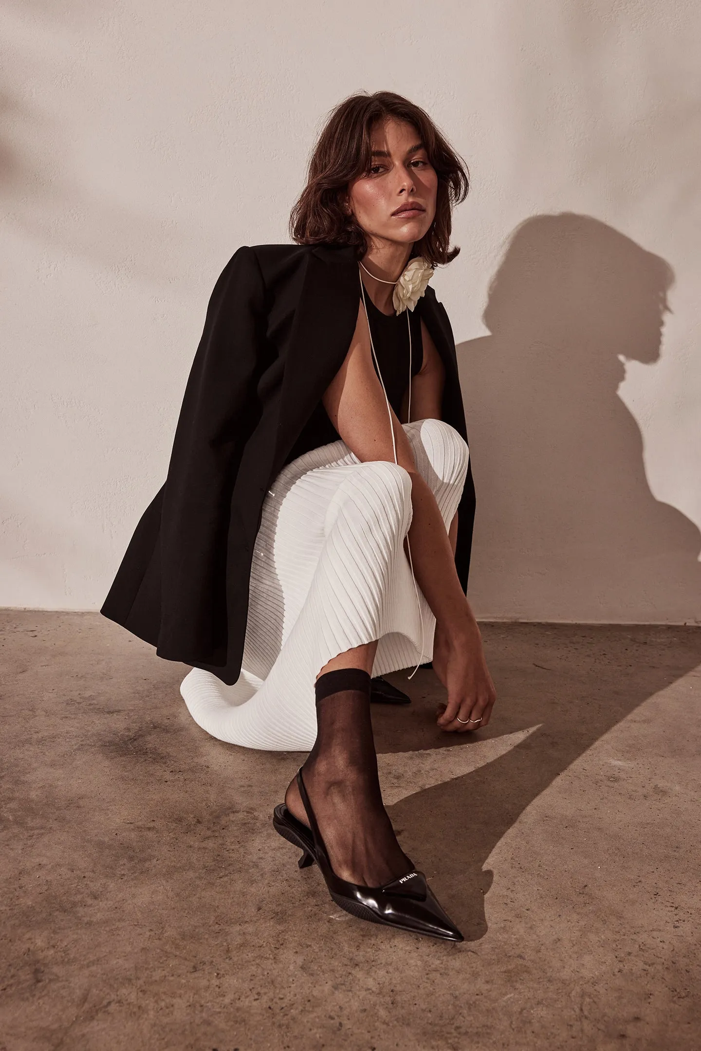 RIB MIDI SKIRT