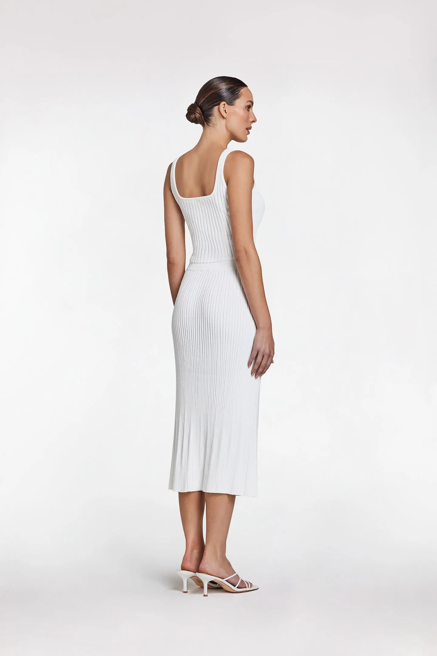 RIB MIDI SKIRT