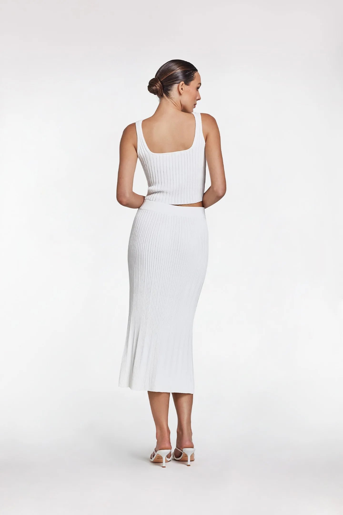 RIB MIDI SKIRT