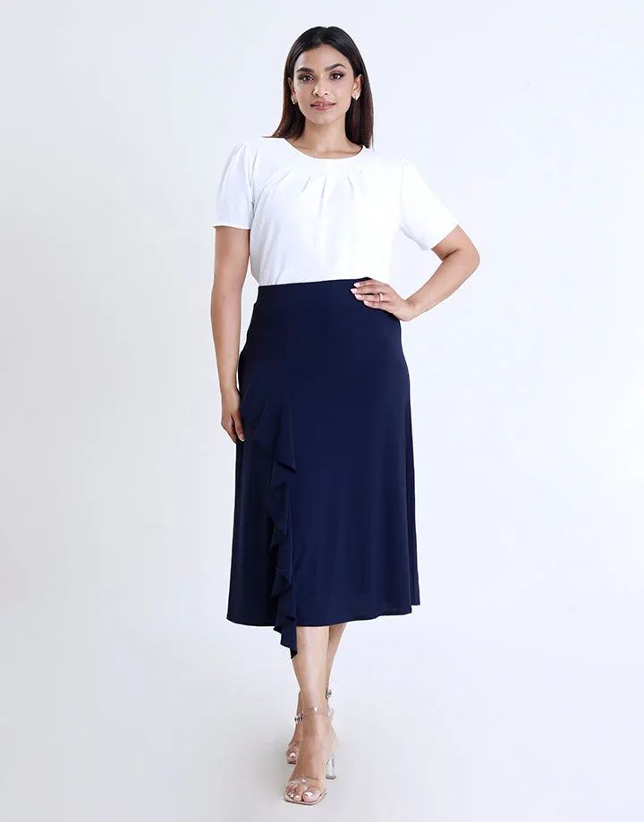 Ruffle A-Line Skirt