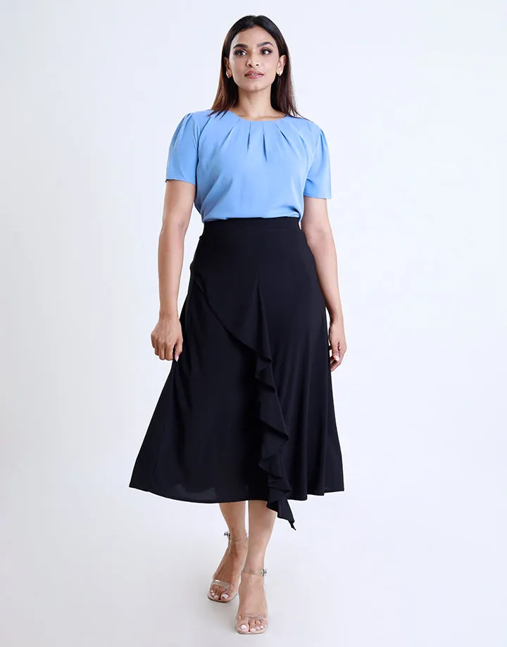 Ruffle A-Line Skirt