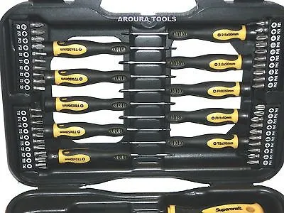 SCREWDRIVER KIT 58 PC Cr V STEEL- IN CARRY CASE- BRAND NEW.