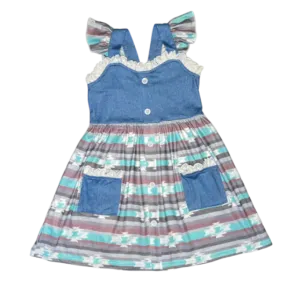 Shea Baby Denim Dress Aztec SDR49