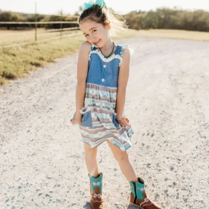 Shea Baby Denim Dress Aztec SDR49