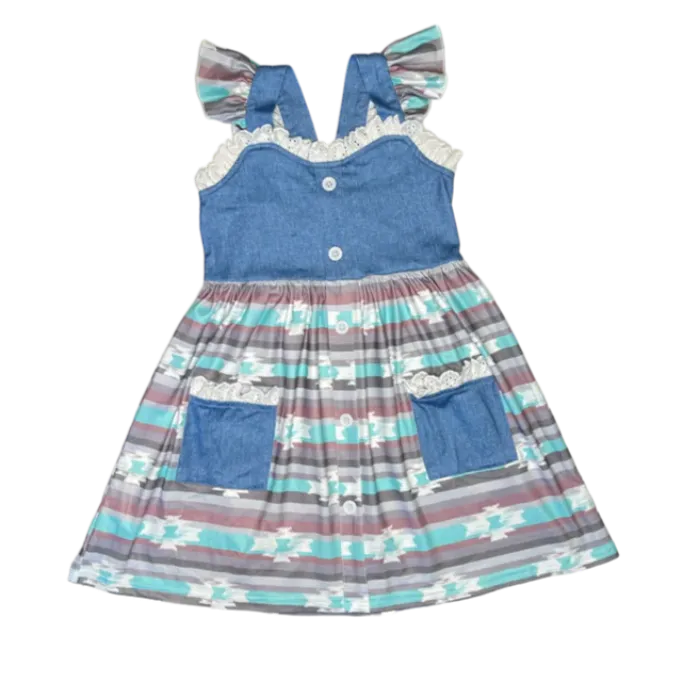 Shea Baby Denim Dress Aztec SDR49