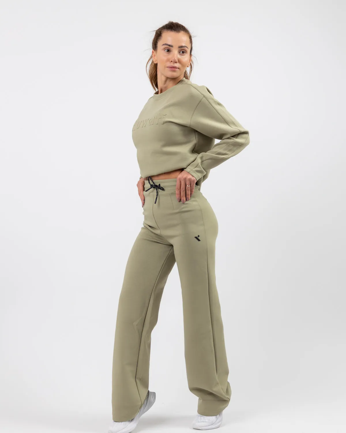 Shield Wide Leg Pants - Light Green