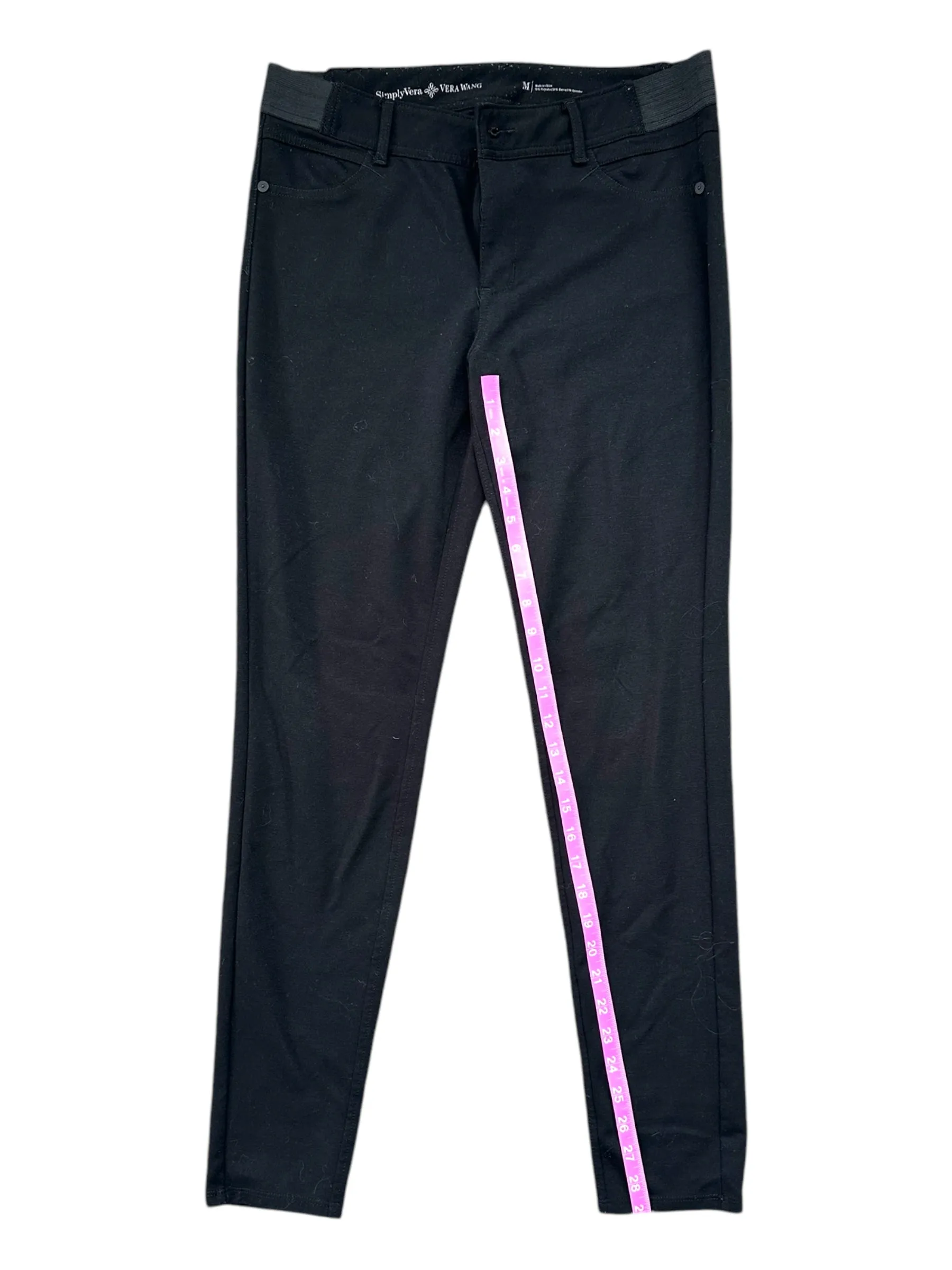 Simply Vera by Vera Wang Black Stetchy Straight Pants