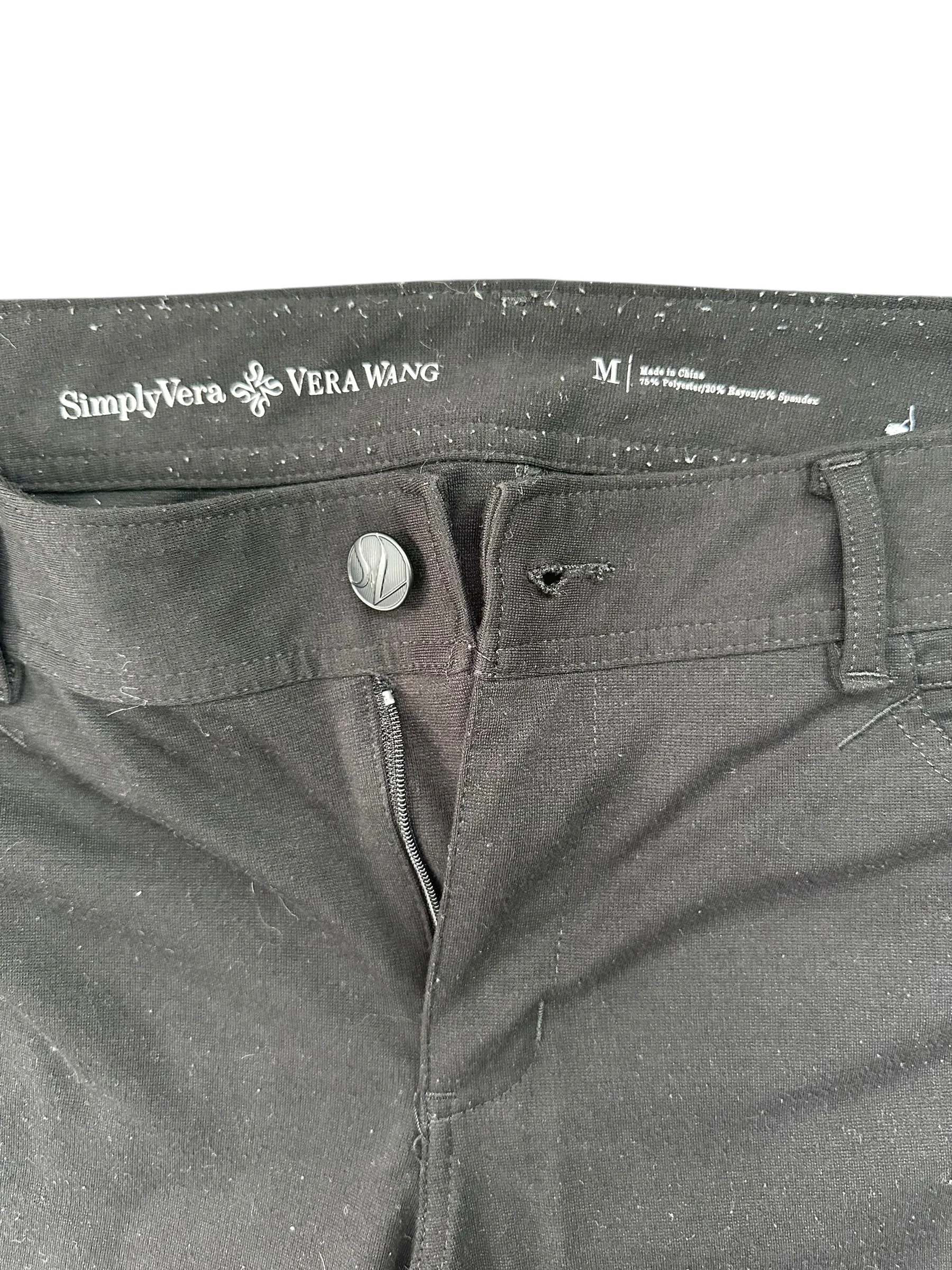 Simply Vera by Vera Wang Black Stetchy Straight Pants