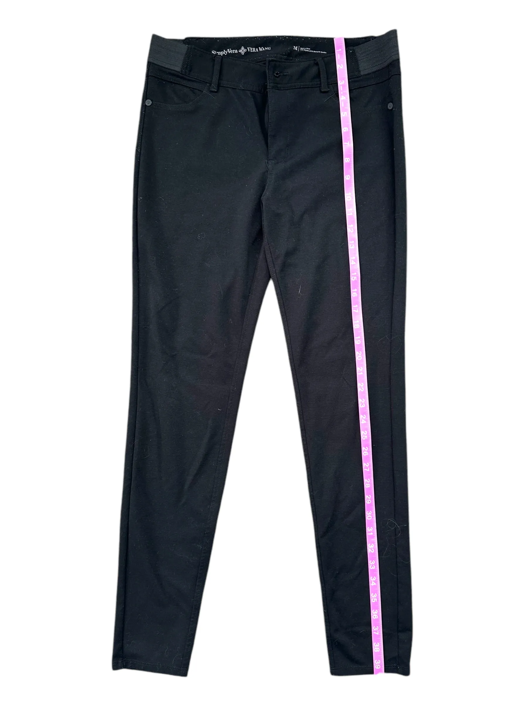 Simply Vera by Vera Wang Black Stetchy Straight Pants
