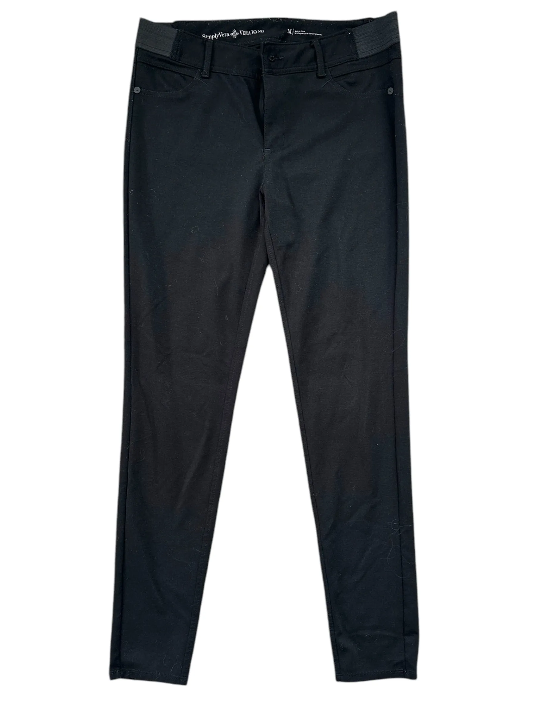 Simply Vera by Vera Wang Black Stetchy Straight Pants