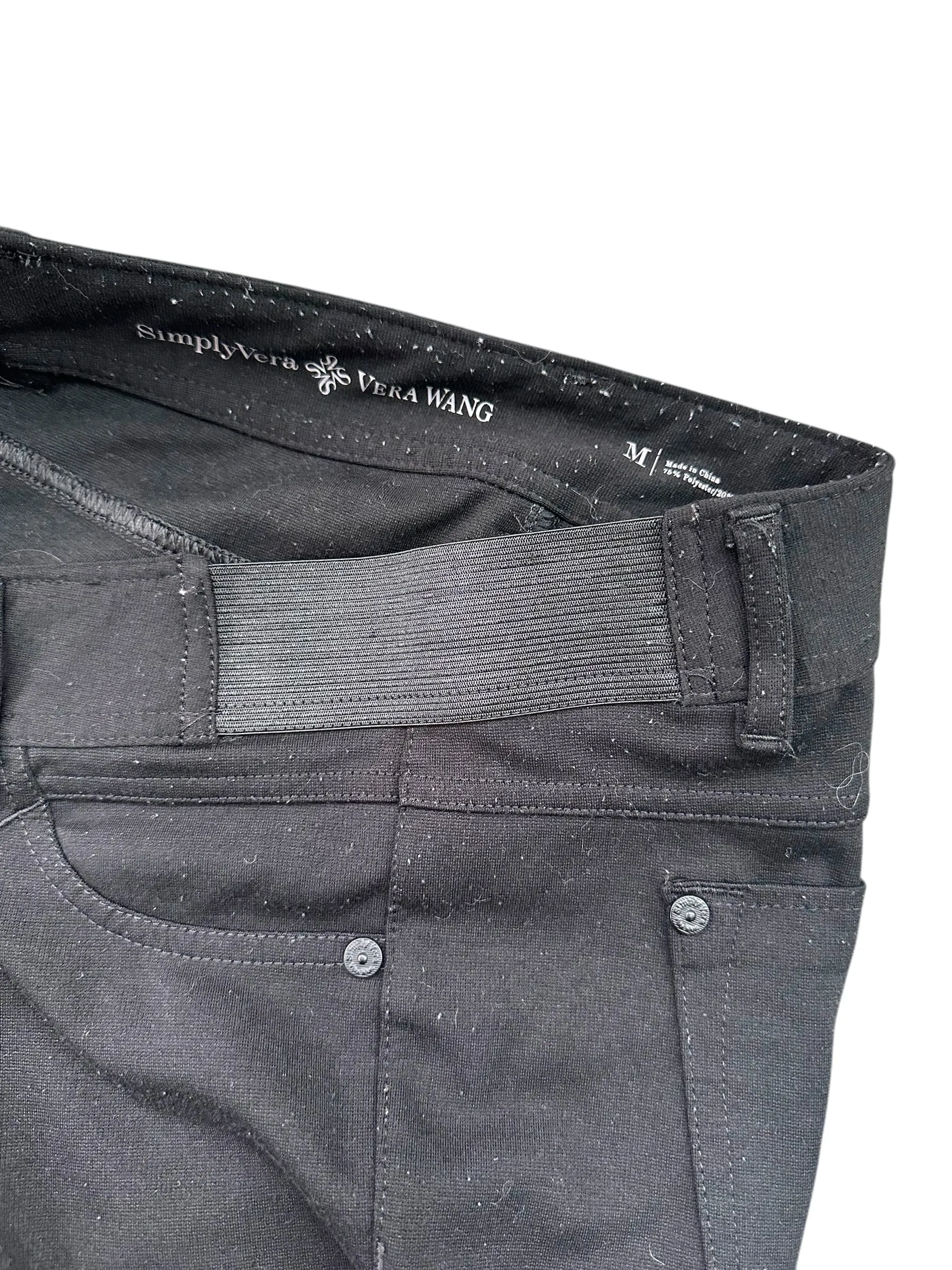 Simply Vera by Vera Wang Black Stetchy Straight Pants