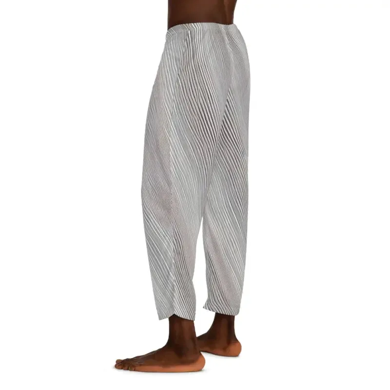 Sleep in Style with White Oblique Stripes Pajama Pants