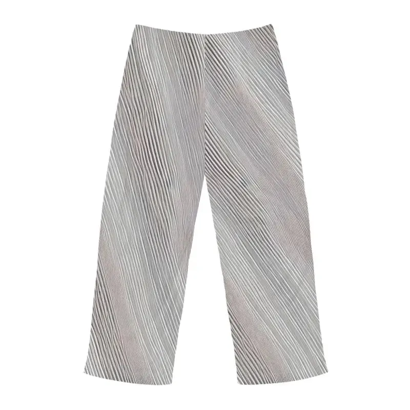 Sleep in Style with White Oblique Stripes Pajama Pants