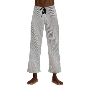 Sleep in Style with White Oblique Stripes Pajama Pants