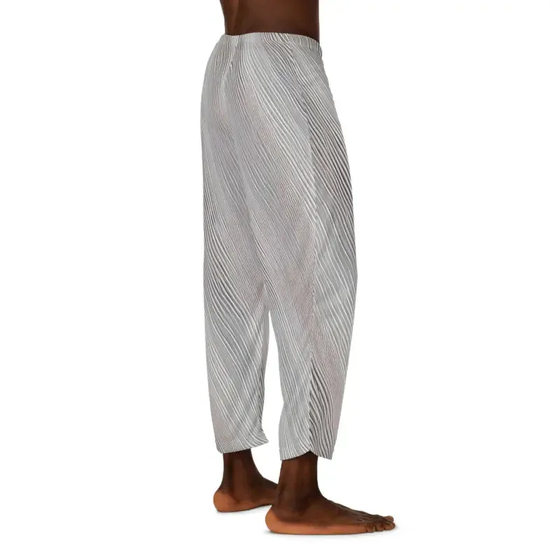 Sleep in Style with White Oblique Stripes Pajama Pants