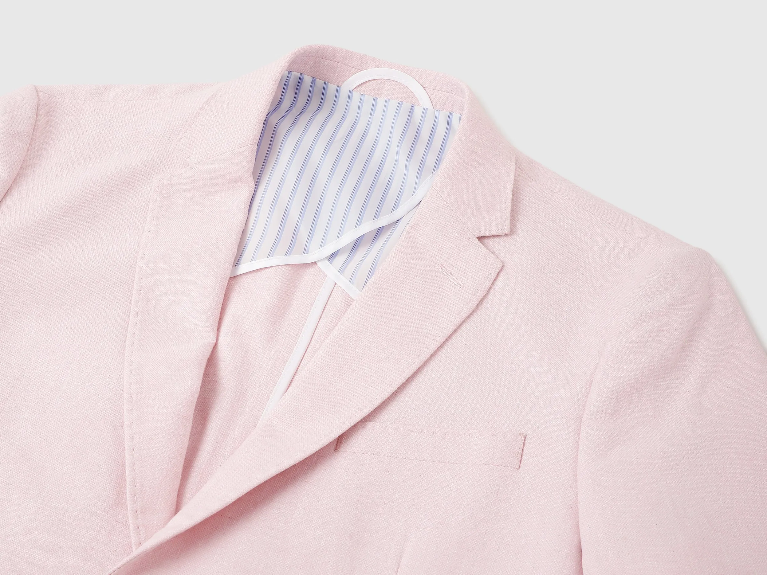 Slim Fit Lapel Collar Textured Summer Blazer