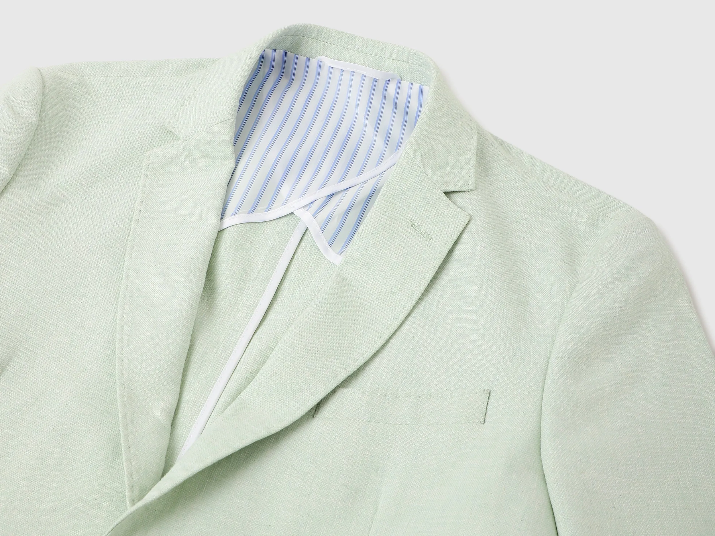 Slim Fit Lapel Collar Textured Summer Blazer